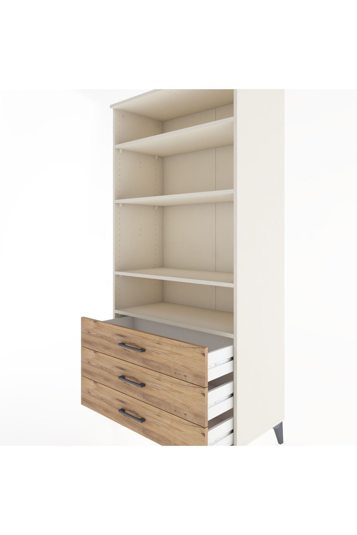 Hyperion Dolap Tek Raflı 7 Çekmeceli 88x44x182 - S57M037V3B