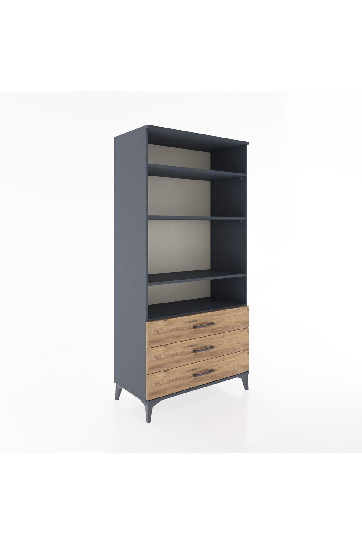 Hyperion Dolap Tek Raflı 7 Çekmeceli 88x44x182 - S57M037V6B
