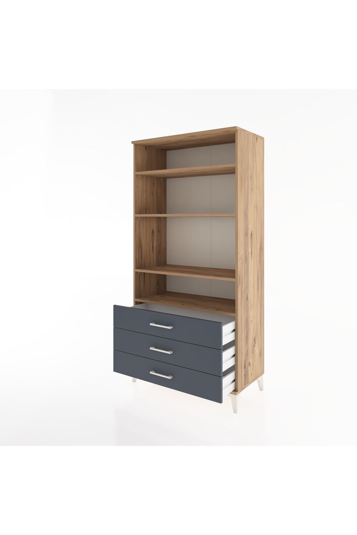 Hyperion Dolap Tek Raflı 7 Çekmeceli 88x44x182 - S57M037V8B