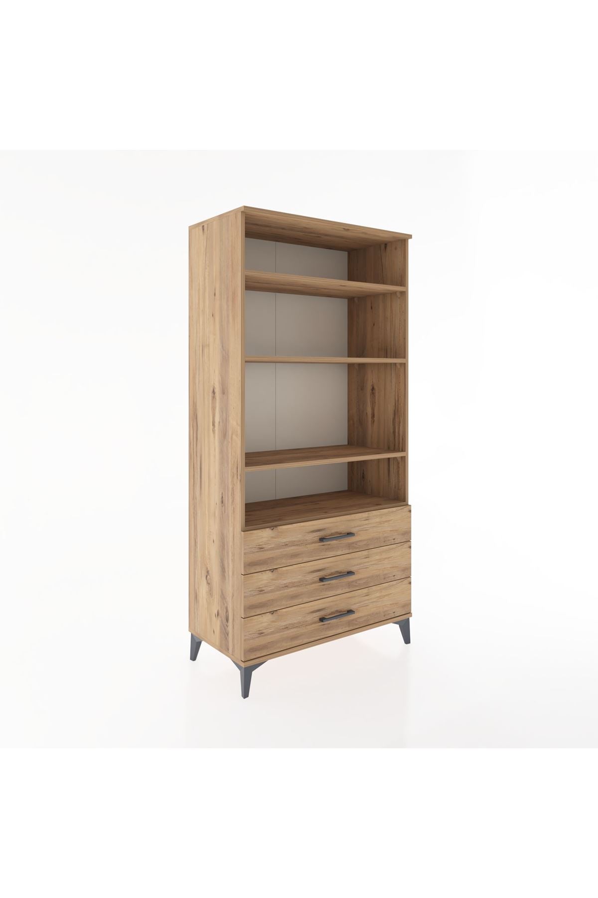 Hyperion Dolap Tek Raflı 7 Çekmeceli 88x44x182 - S57M037V9B