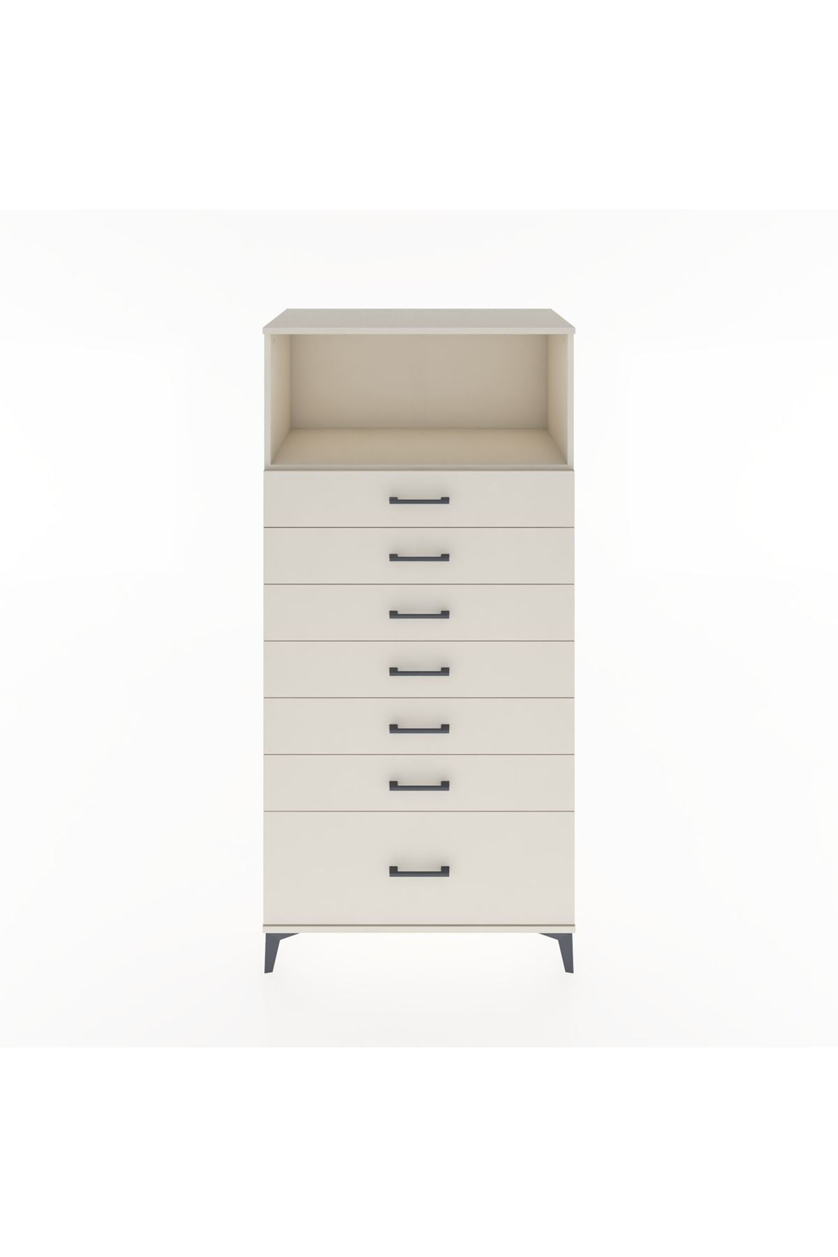 Hyperion Dolap Tek Raflı 7 Çekmeceli 88x44x182 - S57M038V1B