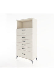 Hyperion Dolap Tek Raflı 7 Çekmeceli 88x44x182 - S57M038V1B