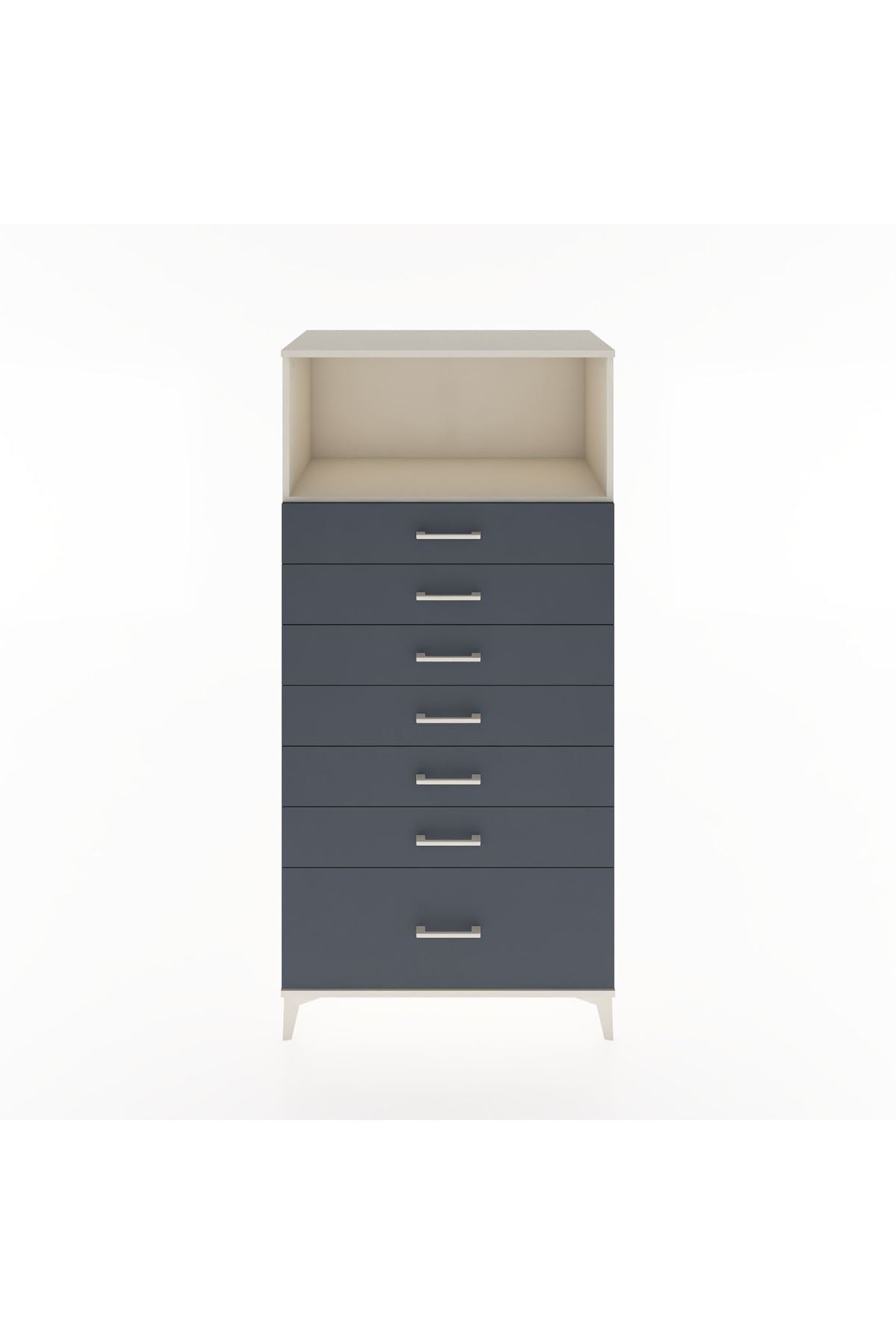 Hyperion Dolap Tek Raflı 7 Çekmeceli 88x44x182 - S57M038V2B