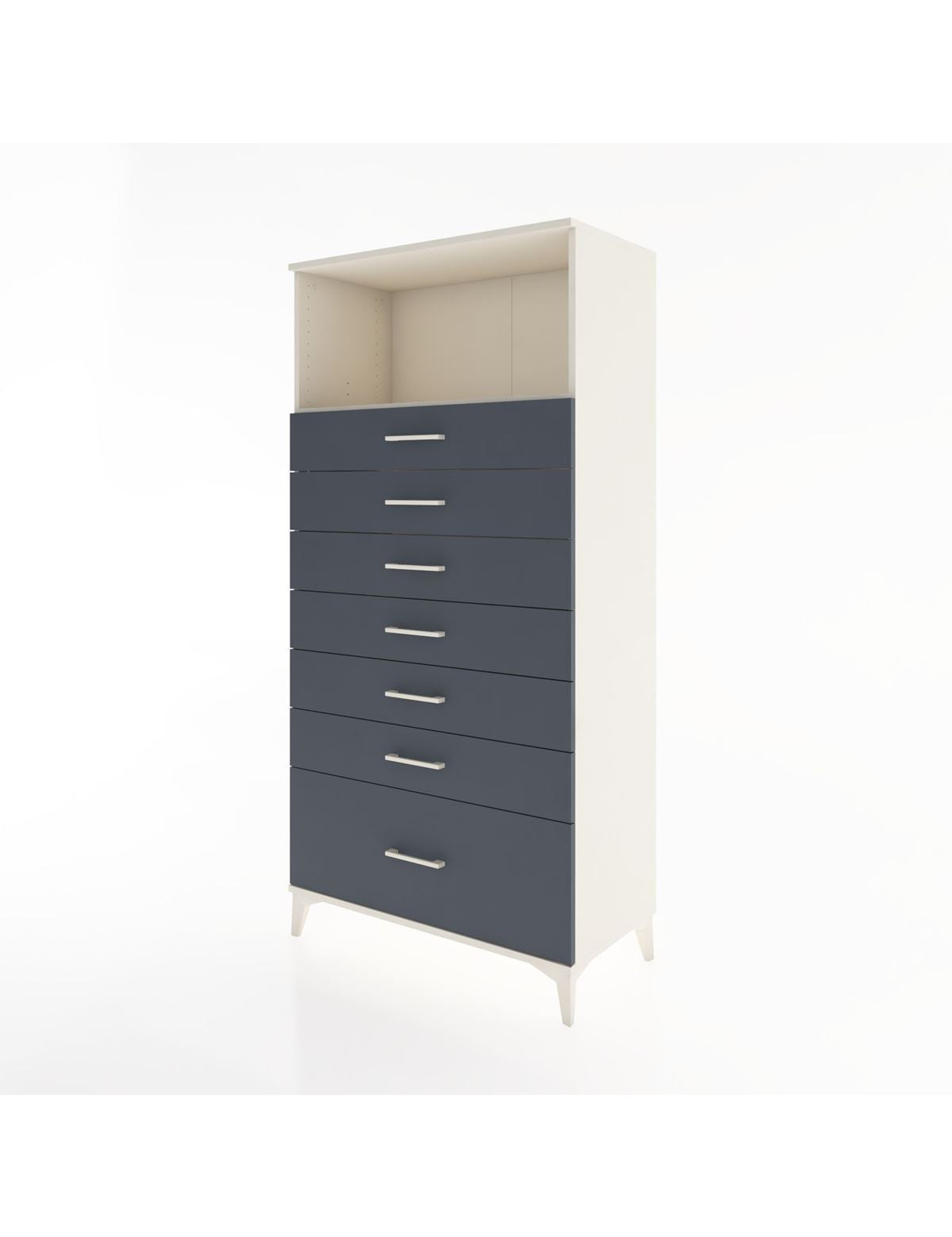 Hyperion Dolap Tek Raflı 7 Çekmeceli 88x44x182 - S57M038V2B