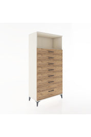 Hyperion Dolap Tek Raflı 7 Çekmeceli 88x44x182 - S57M038V3B
