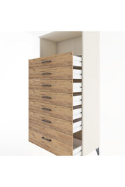 Hyperion Dolap Tek Raflı 7 Çekmeceli 88x44x182 - S57M038V3B