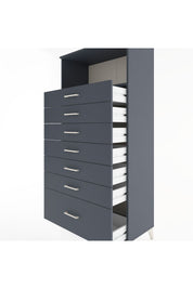 Hyperion Dolap Tek Raflı 7 Çekmeceli 88x44x182 - S57M038V5B