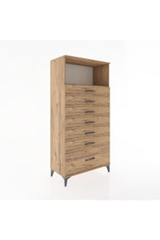 Hyperion Dolap Tek Raflı 7 Çekmeceli 88x44x182 - S57M038V9B