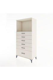 Hyperion Dolap Tek Raflı 6 Çekmeceli 88x44x182 - S57M039V1B