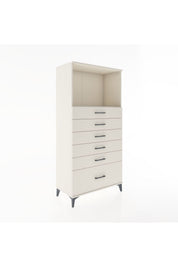 Hyperion Dolap Tek Raflı 6 Çekmeceli 88x44x182 - S57M039V1B