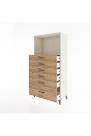 Hyperion Dolap Tek Raflı 6 Çekmeceli 88x44x182 - S57M039V3B
