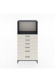 Hyperion Dolap Tek Raflı 6 Çekmeceli 88x44x182 - S57M039V4B
