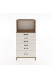 Hyperion Dolap Tek Raflı 6 Çekmeceli 88x44x182 - S57M039V7B