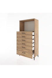 Hyperion Dolap Tek Raflı 6 Çekmeceli 88x44x182 - S57M039V9B