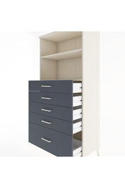 Hyperion Dolap 2 Raflı 5 Çekmeceli 88x44x182 Aytaşı-Antrasit