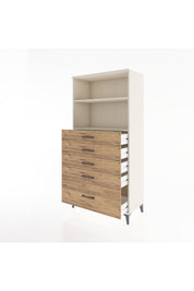 Hyperion Dolap 2 Raflı 5 Çekmeceli 88x44x182 Aytaşı-Çam