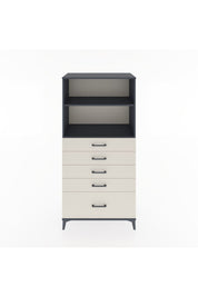 Hyperion Dolap 2 Raflı 5 Çekmeceli 88x44x182 Antrasit-Aytaşı