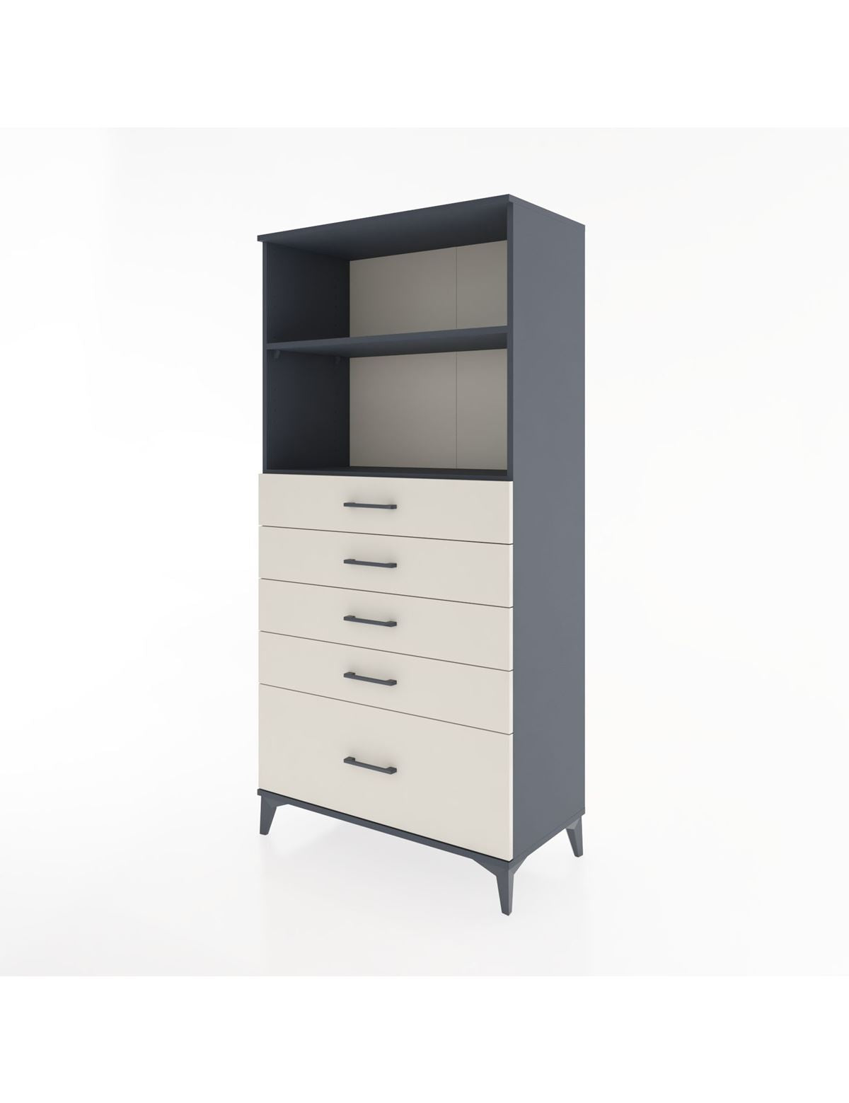 Hyperion Dolap 2 Raflı 5 Çekmeceli 88x44x182 - S57M040V4B