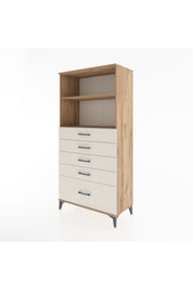 Hyperion Dolap 2 Raflı 5 Çekmeceli 88x44x182 Çam-Aytaşı