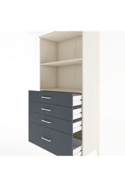 Hyperion Dolap 2 Raflı 4 Çekmeceli 88x44x182 Aytaşı-Antrasit