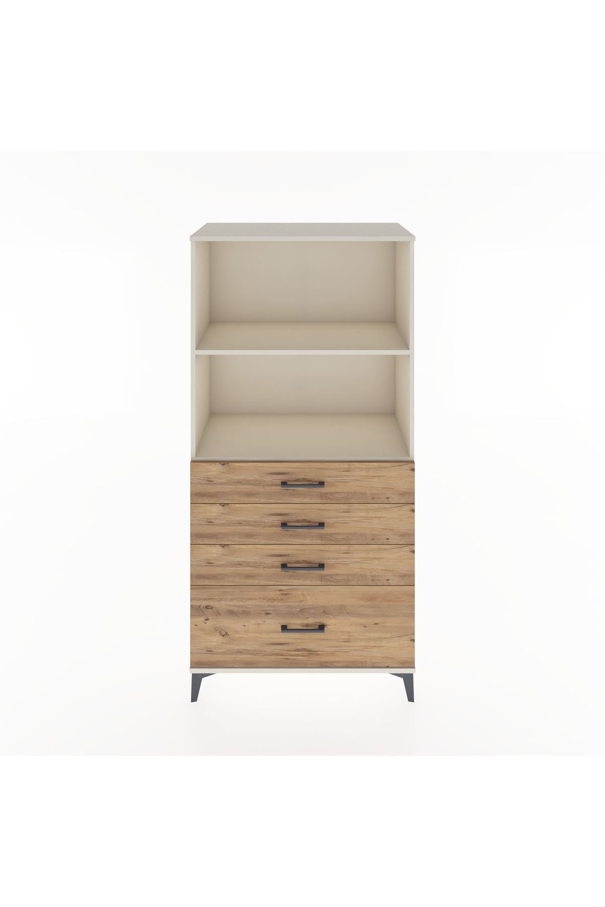 Hyperion Dolap 2 Raflı 4 Çekmeceli 88x44x182 Aytaşı-Çam