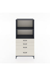 Hyperion Dolap 2 Raflı 4 Çekmeceli 88x44x182 Antrasit-Aytaşı