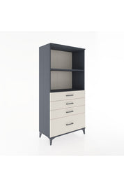 Hyperion Dolap 2 Raflı 4 Çekmeceli 88x44x182 Antrasit-Aytaşı