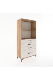 Hyperion Dolap 2 Raflı 4 Çekmeceli 88x44x182 Çam-Aytaşı