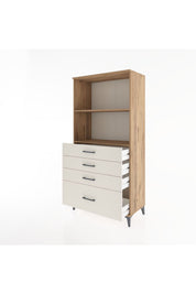 Hyperion Dolap 2 Raflı 4 Çekmeceli 88x44x182 Çam-Aytaşı
