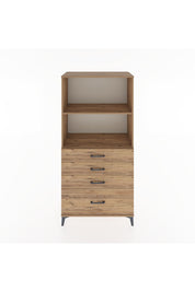 Hyperion Dolap 2 Raflı 4 Çekmeceli 88x44x182 Çam-Çam