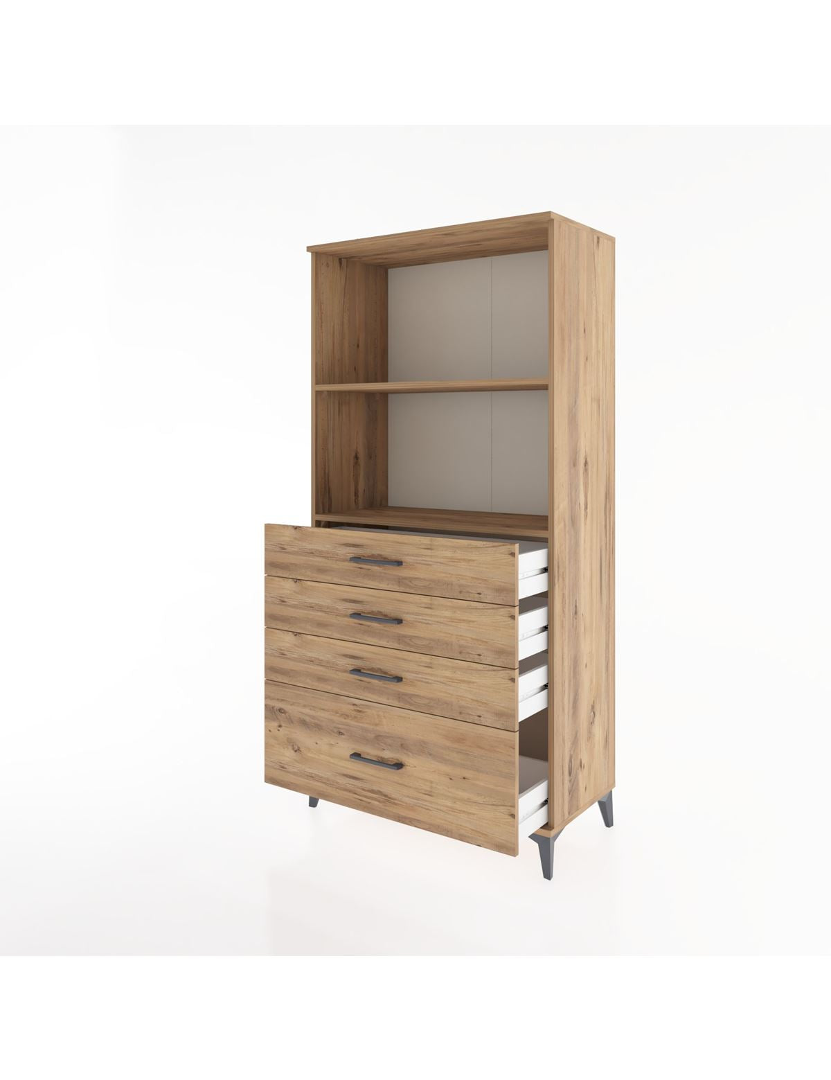 Hyperion Dolap 2 Raflı 4 Çekmeceli 88x44x182 - S57M041V9B