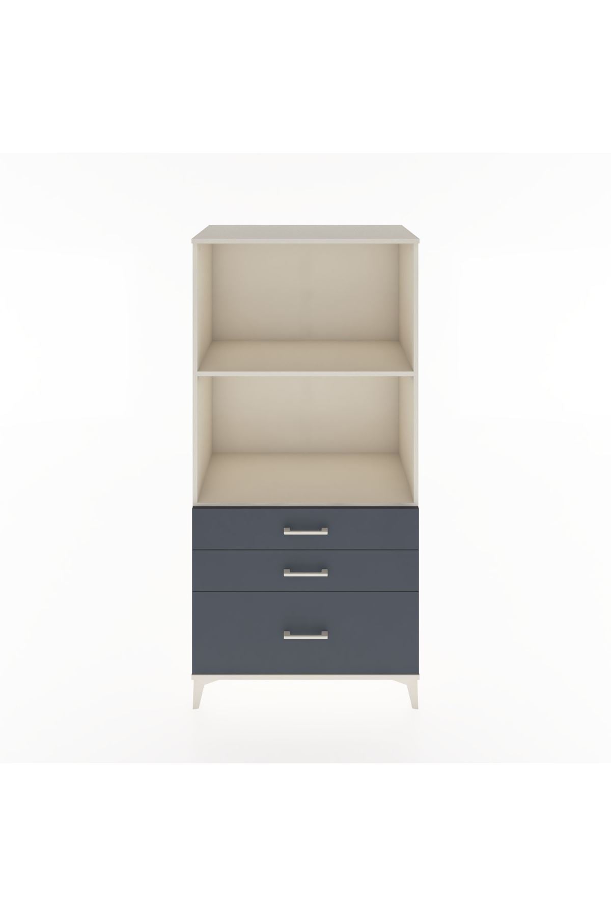 Hyperion Dolap 2 Raflı 3 Çekmeceli 88x44x182 Aytaşı-Antrasit