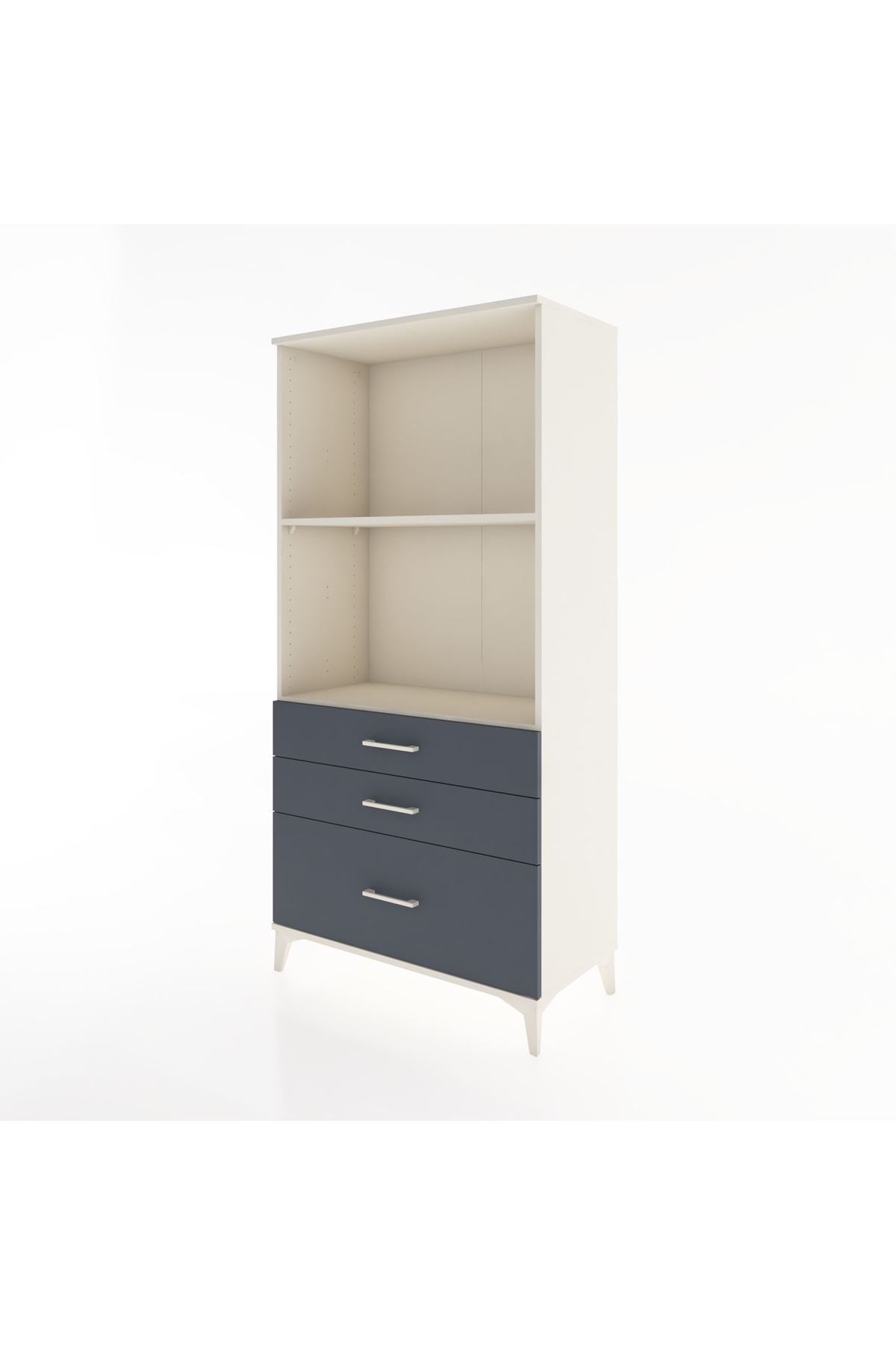 Hyperion Dolap 2 Raflı 3 Çekmeceli 88x44x182 Aytaşı-Antrasit