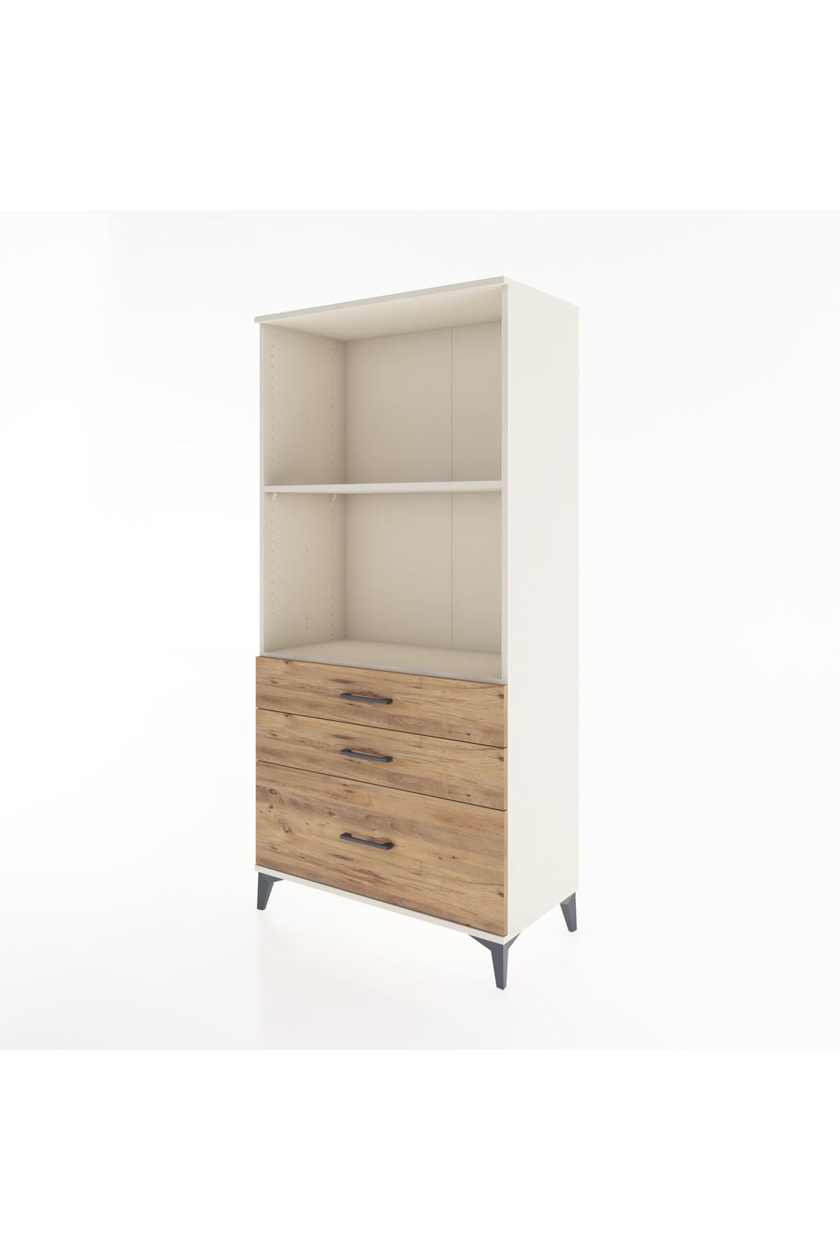 Hyperion Dolap 2 Raflı 3 Çekmeceli 88x44x182 Aytaşı-Çam