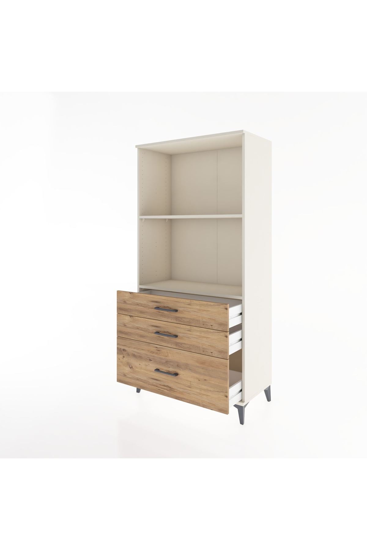 Hyperion Dolap 2 Raflı 3 Çekmeceli 88x44x182 Aytaşı-Çam