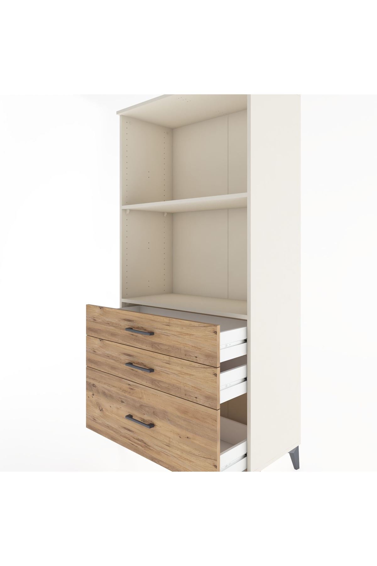 Hyperion Dolap 2 Raflı 3 Çekmeceli 88x44x182 Aytaşı-Çam