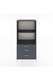 Hyperion Dolap 2 Raflı 3 Çekmeceli 88x44x182 Antrasit-Antrasit