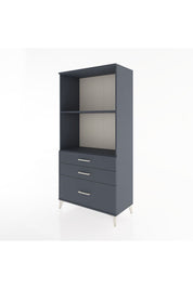 Hyperion Dolap 2 Raflı 3 Çekmeceli 88x44x182 Antrasit-Antrasit