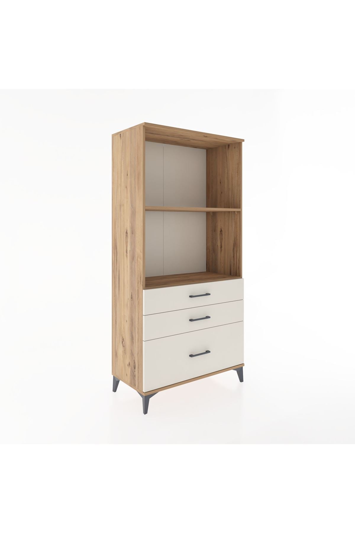 Hyperion Dolap 2 Raflı 3 Çekmeceli 88x44x182 Çam-Aytaşı