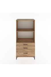 Hyperion Dolap 2 Raflı 3 Çekmeceli 88x44x182 Çam-Çam
