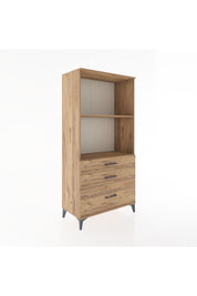Hyperion Dolap 2 Raflı 3 Çekmeceli 88x44x182 Çam-Çam