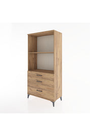 Hyperion Dolap 2 Raflı 3 Çekmeceli 88x44x182 Çam-Çam