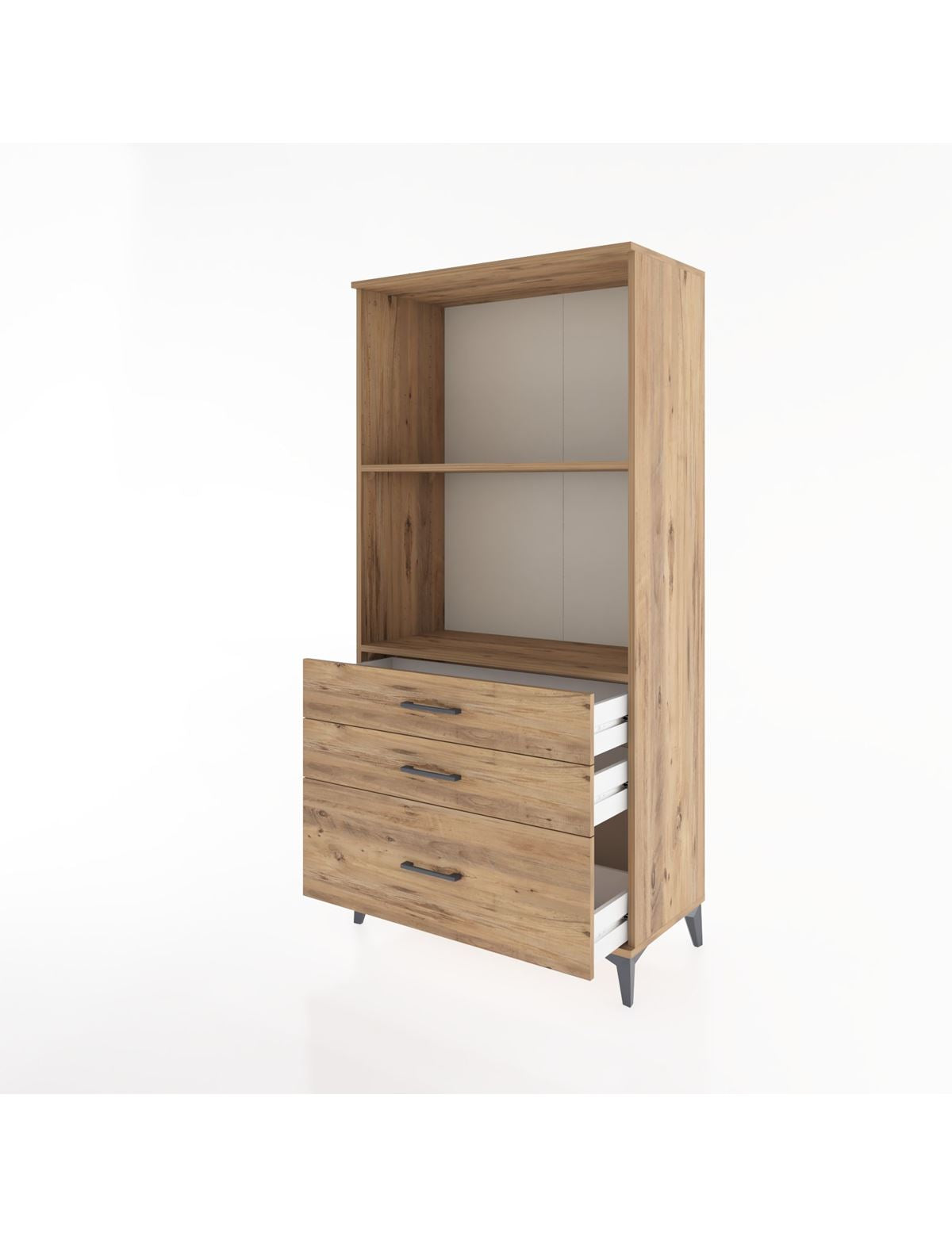 Hyperion Dolap 2 Raflı 3 Çekmeceli 88x44x182 - S57M042V9B