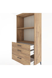 Hyperion Dolap 2 Raflı 3 Çekmeceli 88x44x182 Çam-Çam