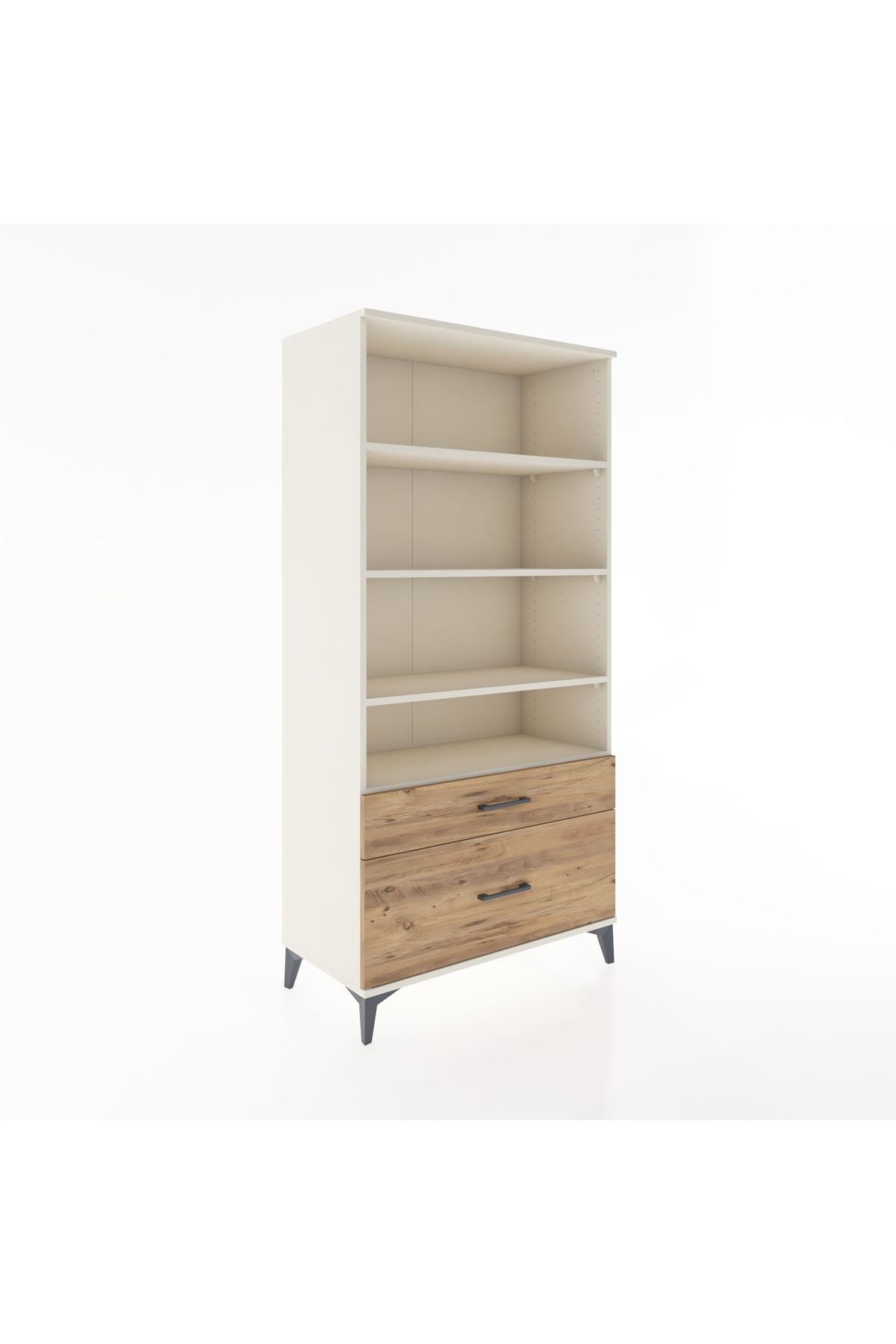 Hyperion Dolap 4 Raflı 2 Çekmeceli 88x44x182 - S57M043V3B
