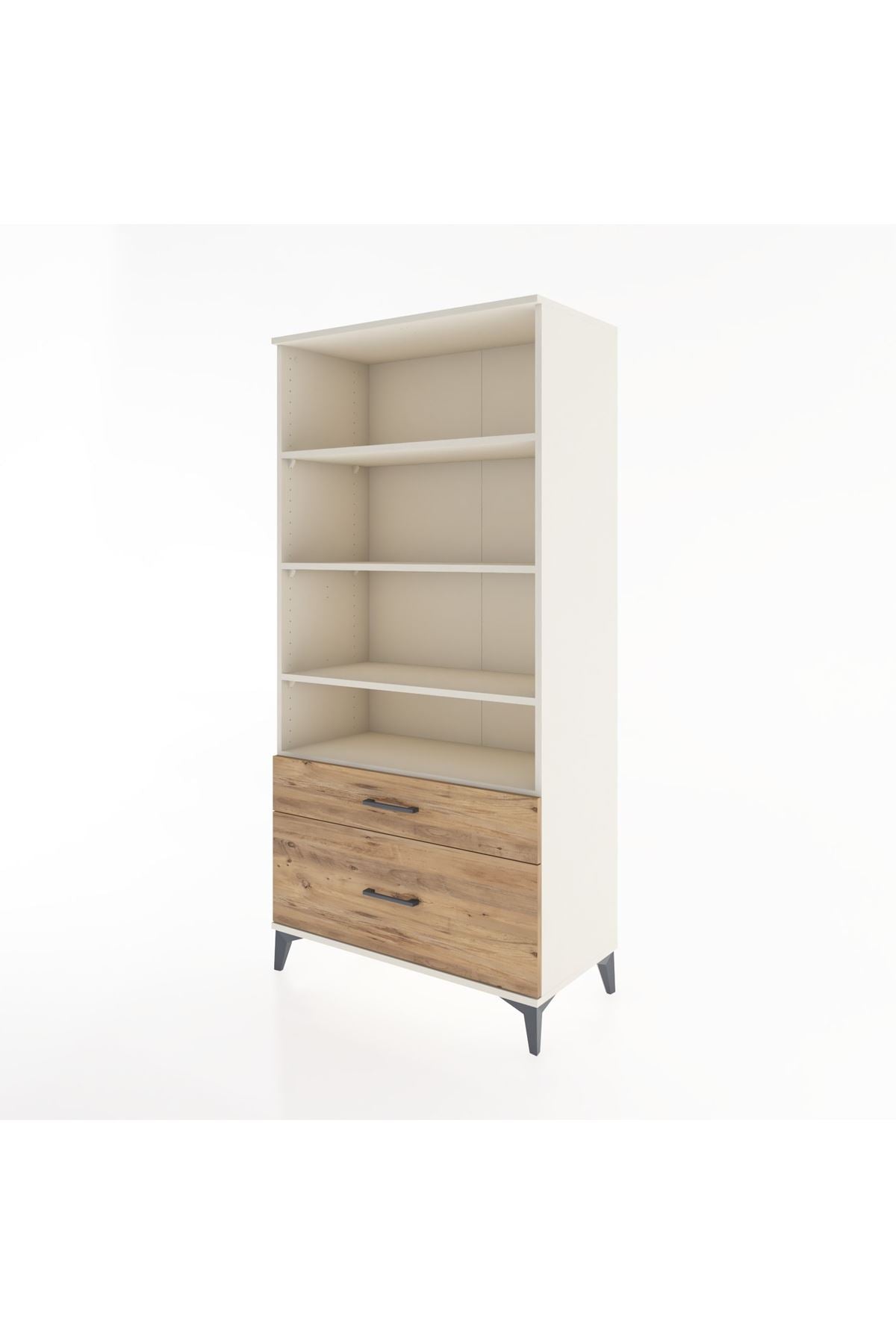 Hyperion Dolap 4 Raflı 2 Çekmeceli 88x44x182 - S57M043V3B