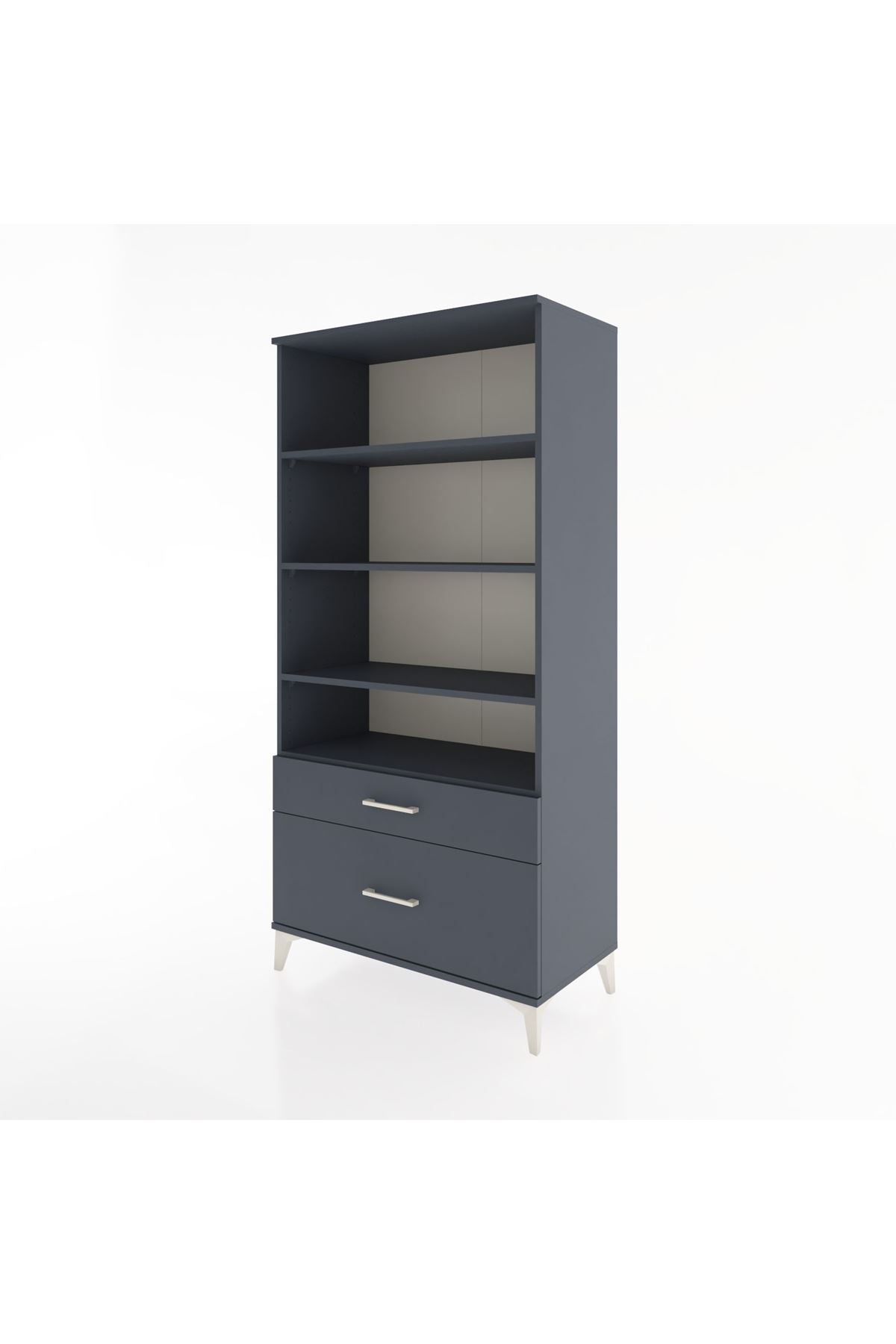 Hyperion Dolap 4 Raflı 2 Çekmeceli 88x44x182 - S57M043V5B
