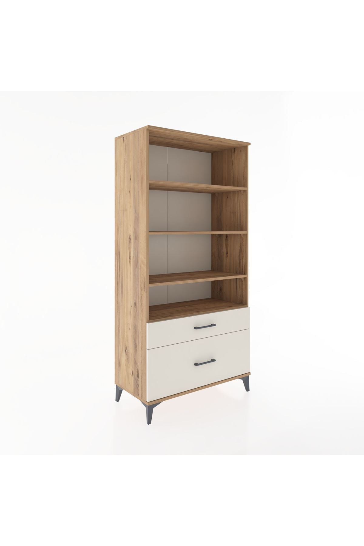 Hyperion Dolap 4 Raflı 2 Çekmeceli 88x44x182 - S57M043V7B