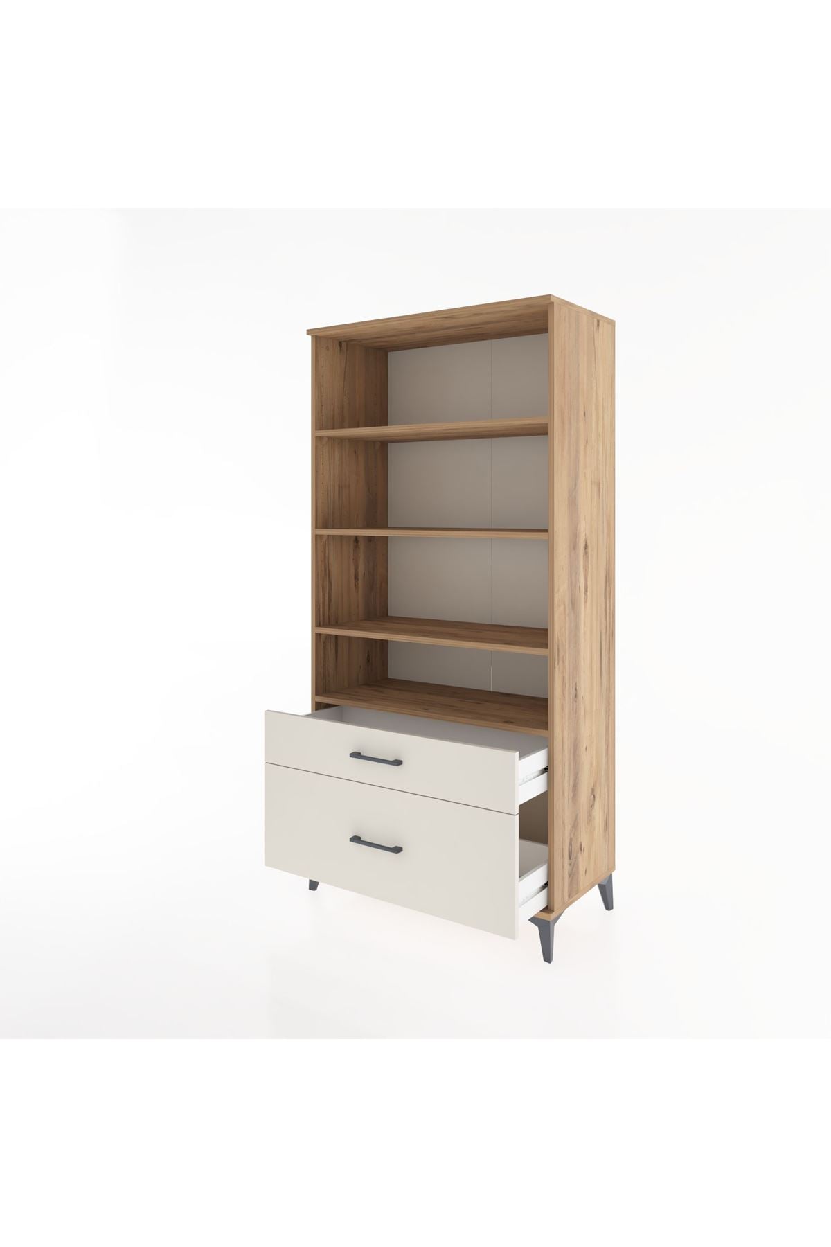 Hyperion Dolap 4 Raflı 2 Çekmeceli 88x44x182 - S57M043V7B