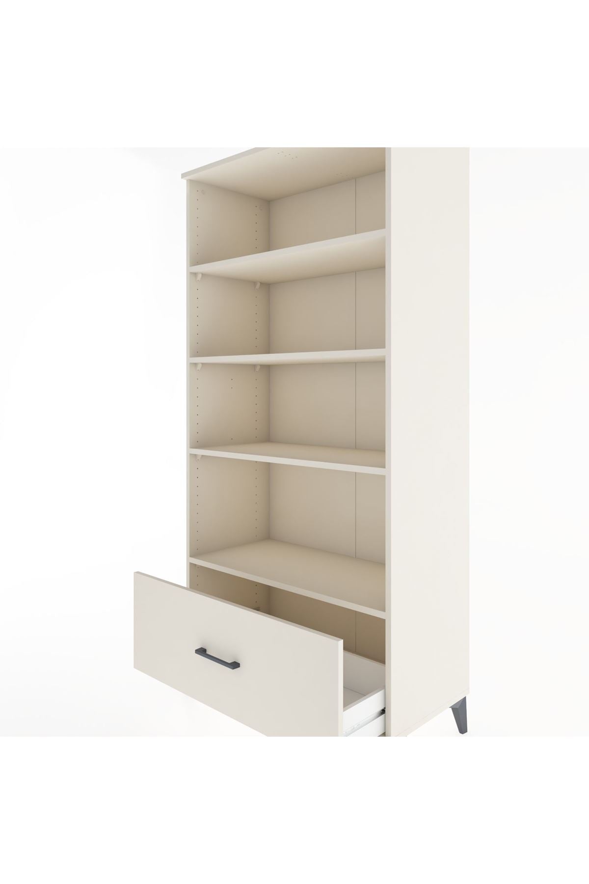 Hyperion Dolap 4 Raflı Tek Çekmeceli 88x44x182 Aytaşı-Aytaşı